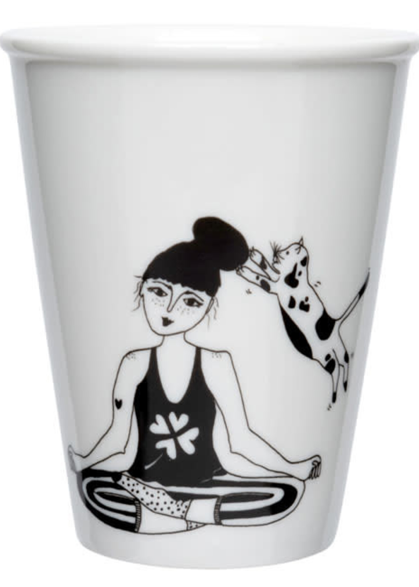 TASSE EN PORCELAINE- Zen avec les chats
