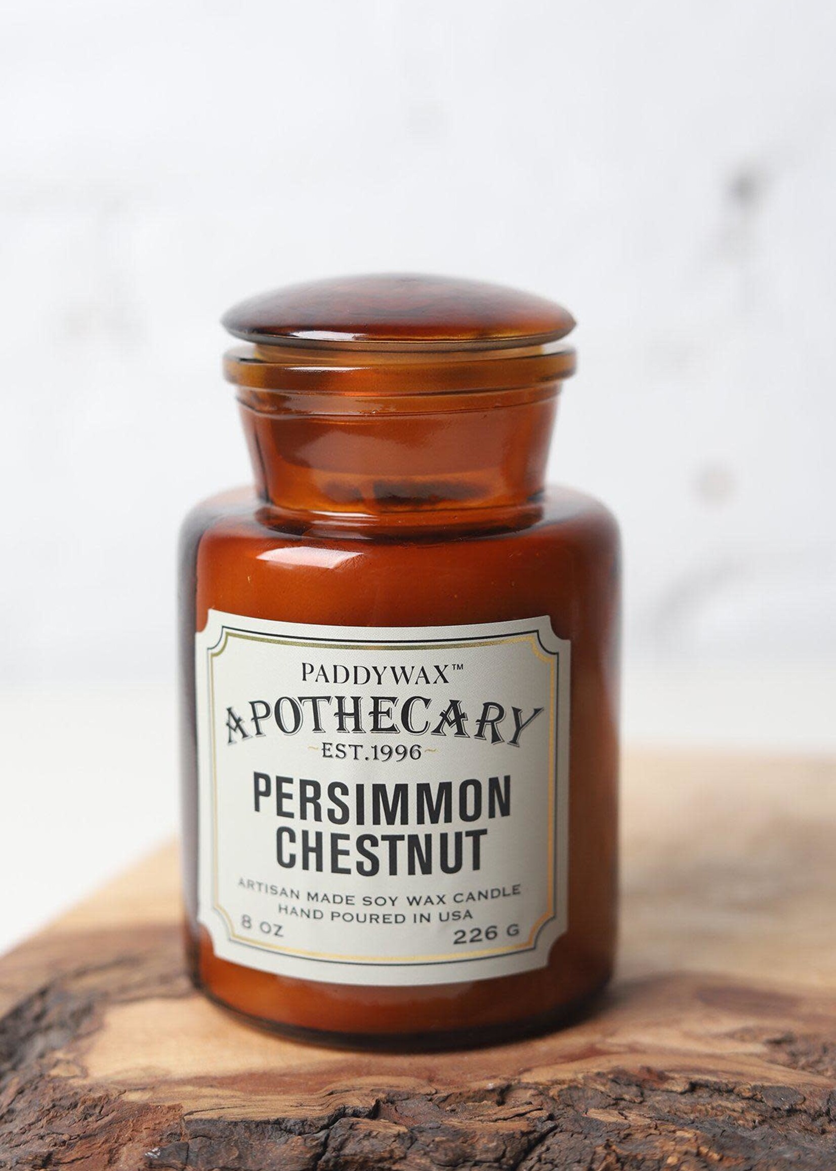 PADDYWAX APOTHECARY - Glass Candle persimmon & chestnut 226g