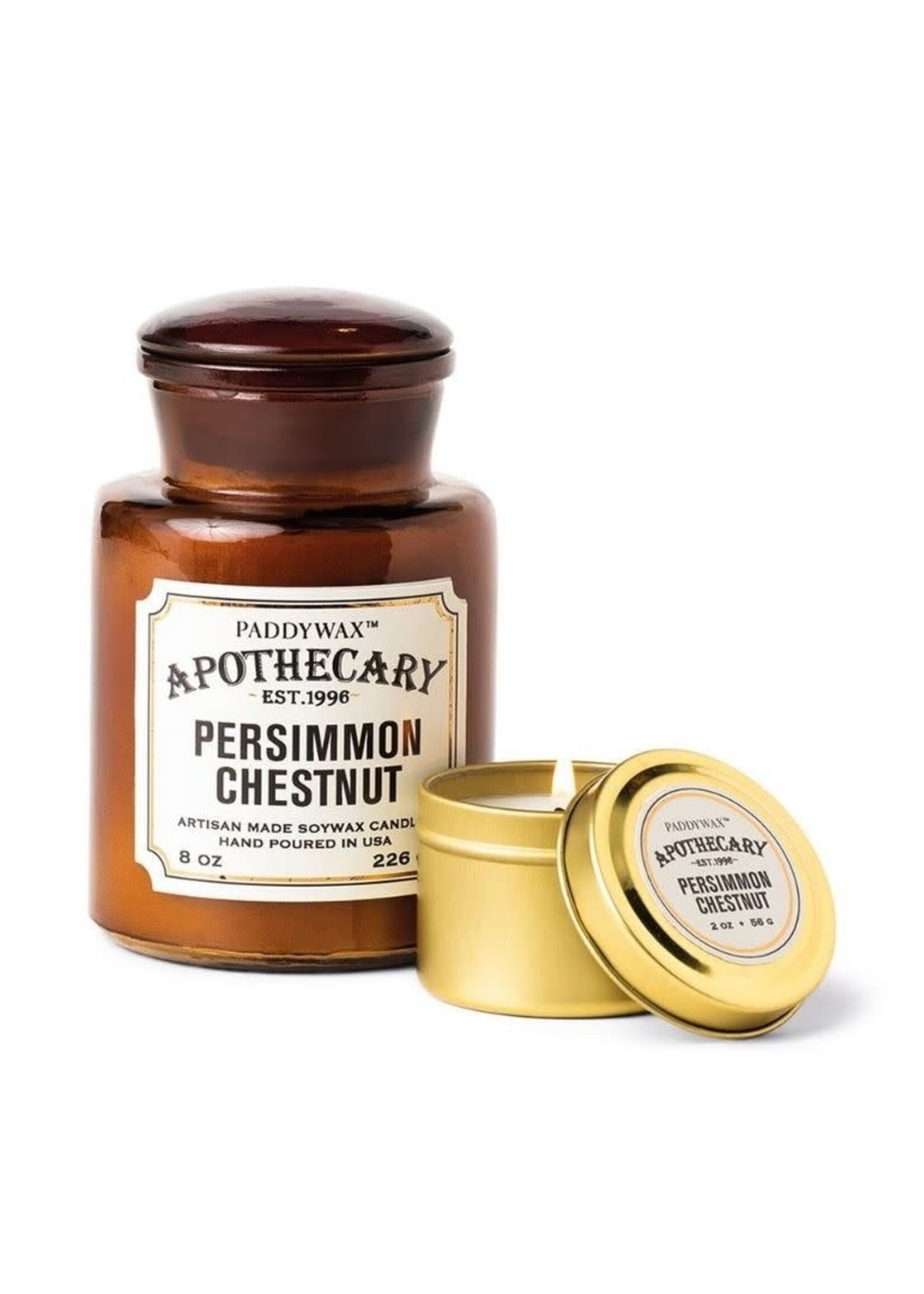 PADDYWAX APOTHECARY - Glass Candle persimmon & chestnut 226g