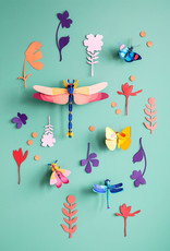 DIY - 5 butterflies & 12 paper flowers.