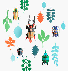 DIY - Collection 5 beetles & 13 leaves