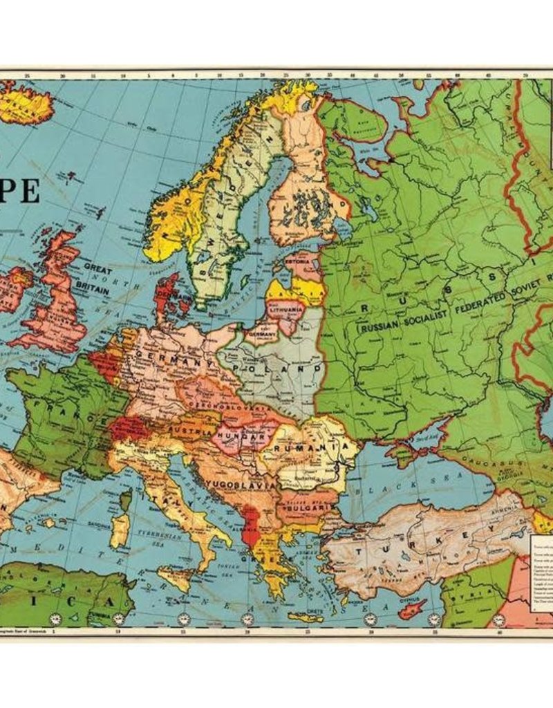 VINTAGE POSTER - Map of Europe