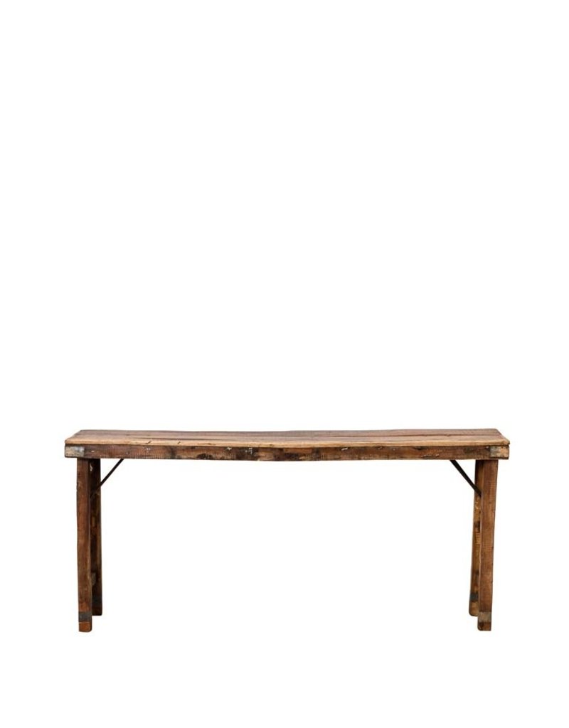 CHEHOMA ANTIQUE WOODEN FOLDING CONSOLE