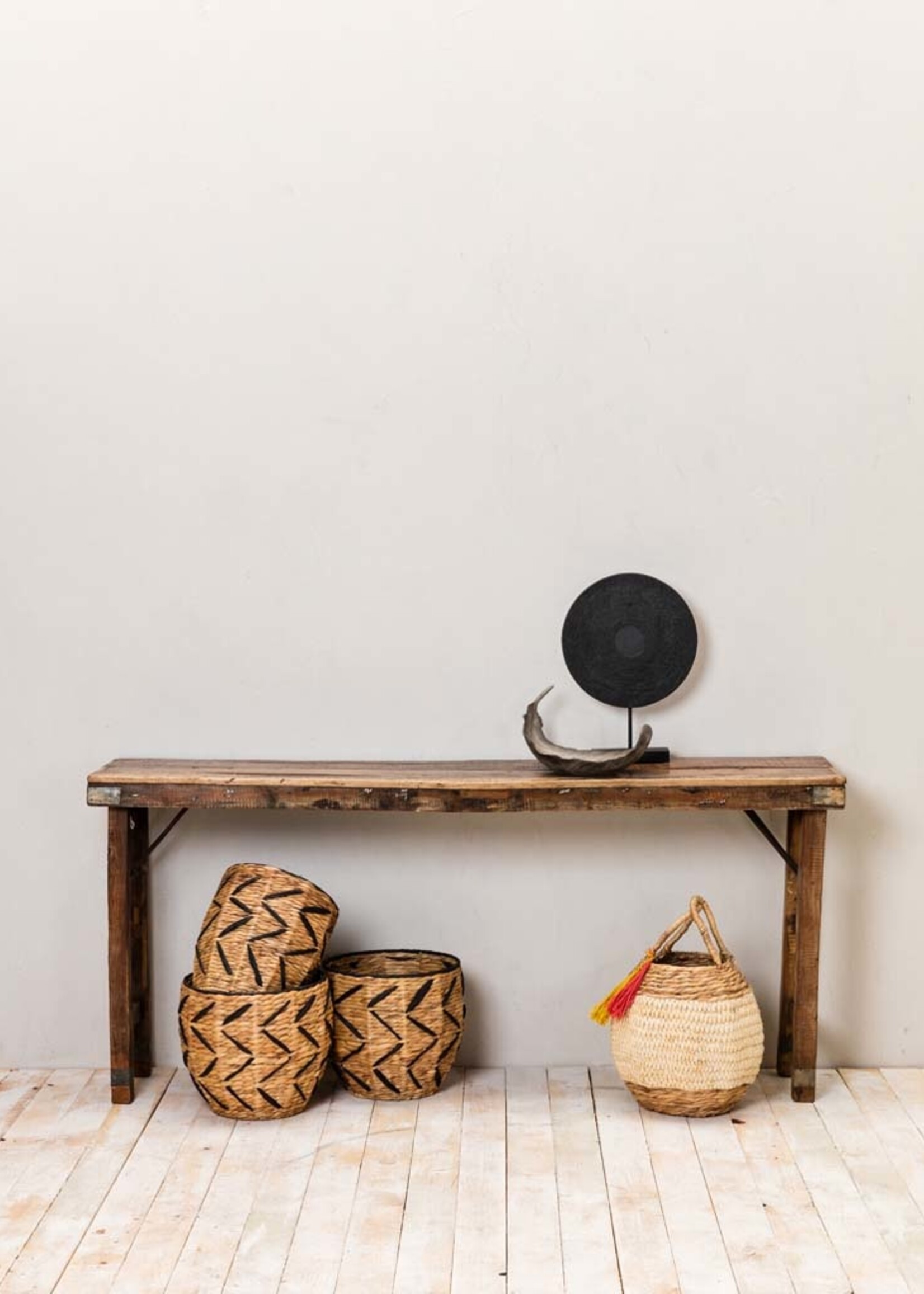 CHEHOMA ANTIQUE WOODEN FOLDING CONSOLE