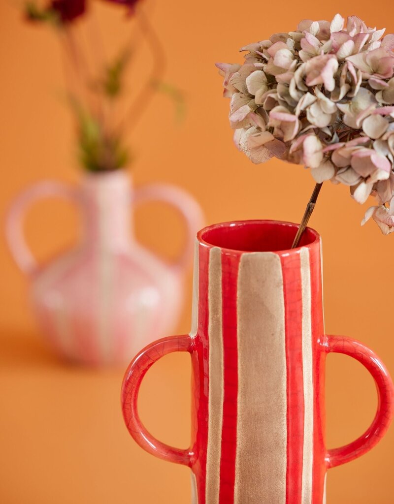 RICE vase en céramique - rouge