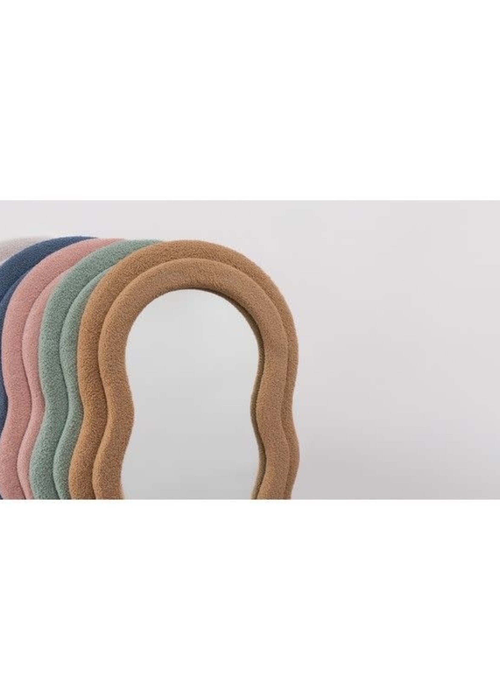 Flamingueo CHARLOTTE - Miroir ondulé, cadre en polaire