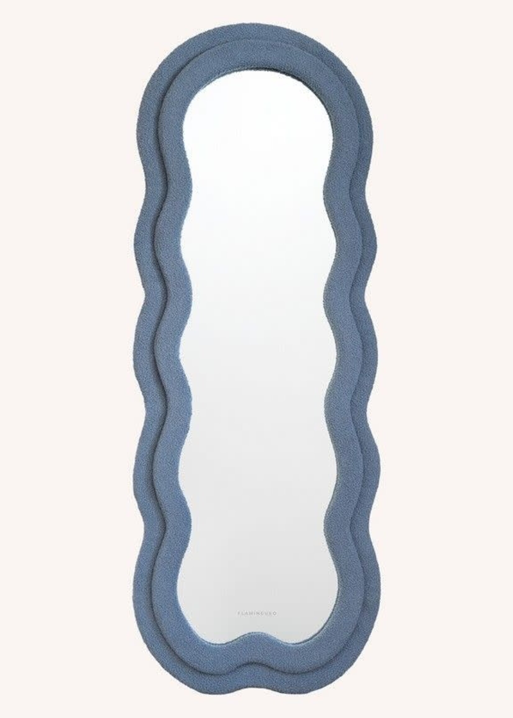 Flamingueo CHARLOTTE - Miroir ondulé, cadre en polaire