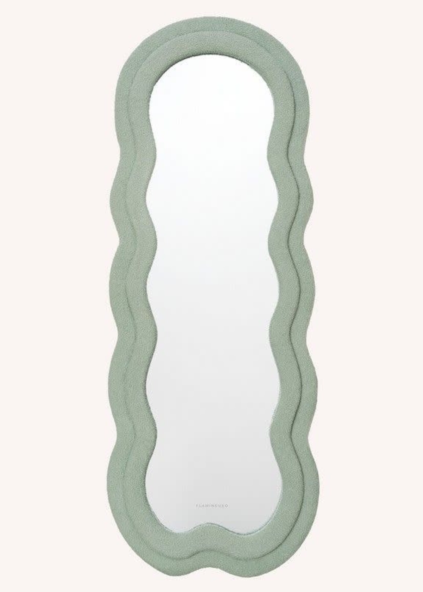 Flamingueo CHARLOTTE - Miroir ondulé, cadre en polaire
