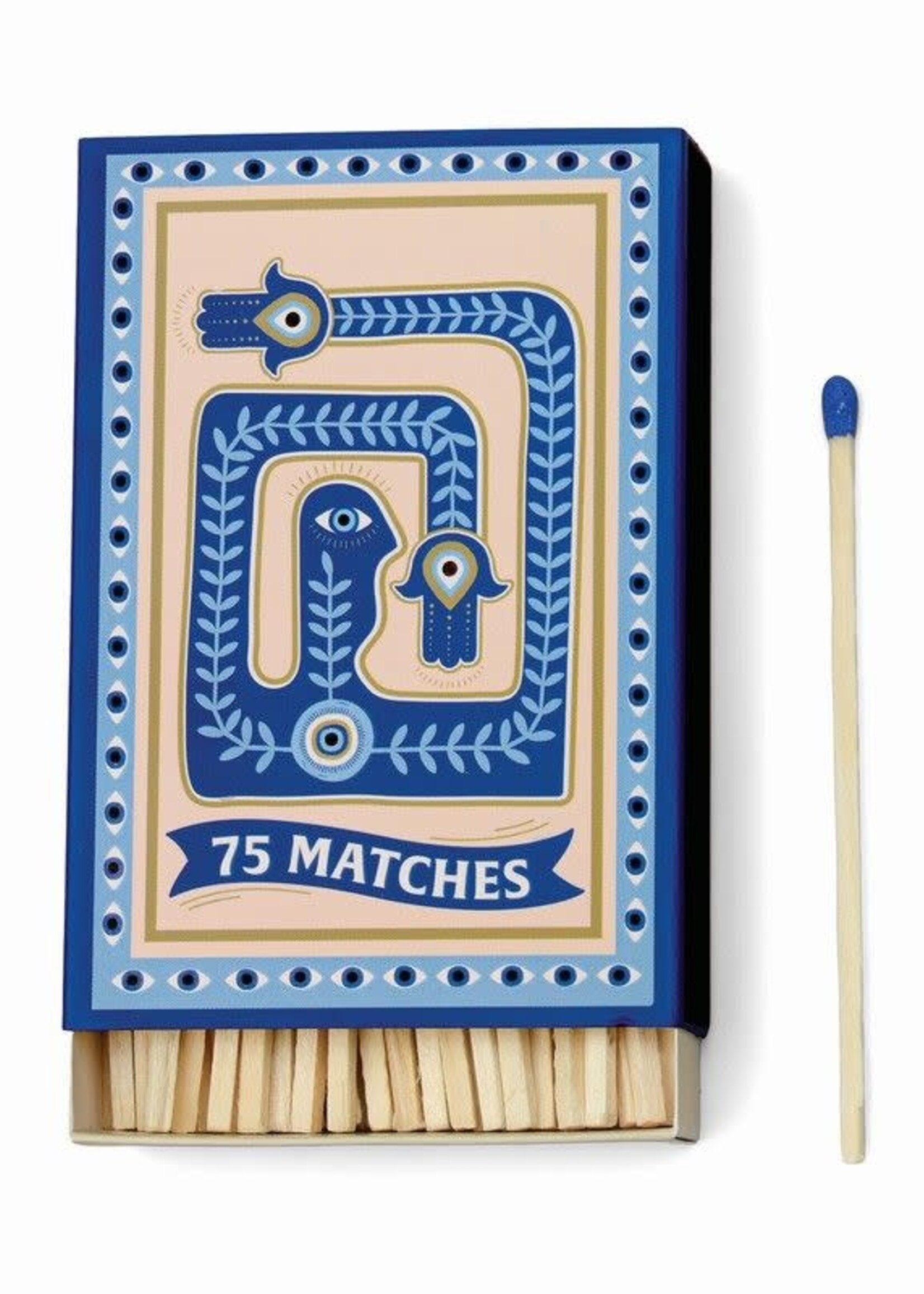 PADDYWAX A DOPO - Lucifers  ''Oog'' Blauw - 75 lucifers (9,6 CM)