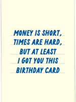 KAART BLANCHE - MONEY IS SHORT, TIME IS HARD