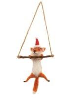 CHRISTMAS ORNAMENT - Festive Felt Fox Hanger