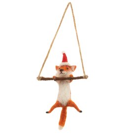 Sass & Belle ORNEMENT DE NOËL - Renard Festif en Feutrine