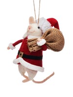 Christmas Ornament - Felt Santa Mouse