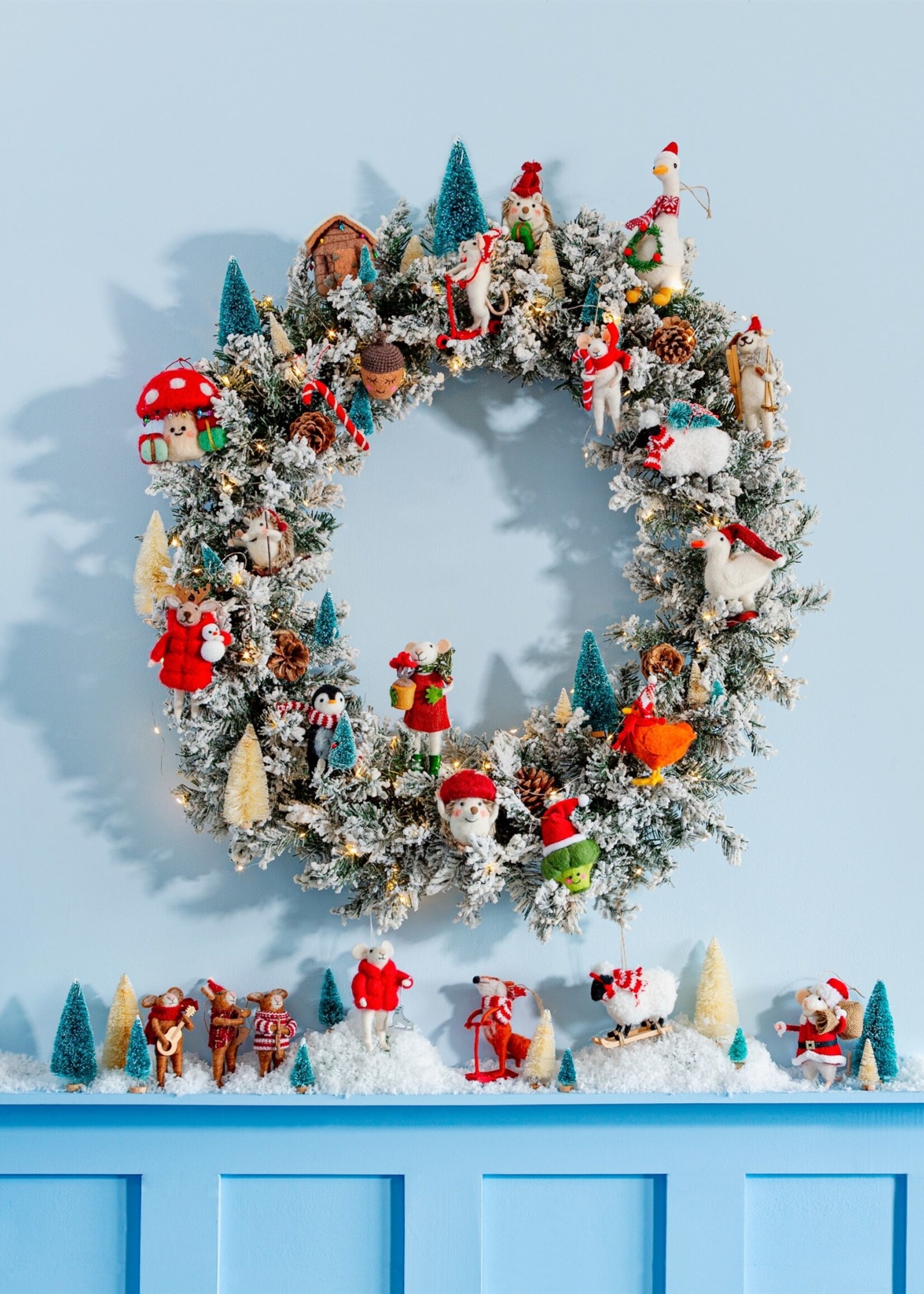 Sass & Belle KERSTBAL - Vilten Muis Kerstman
