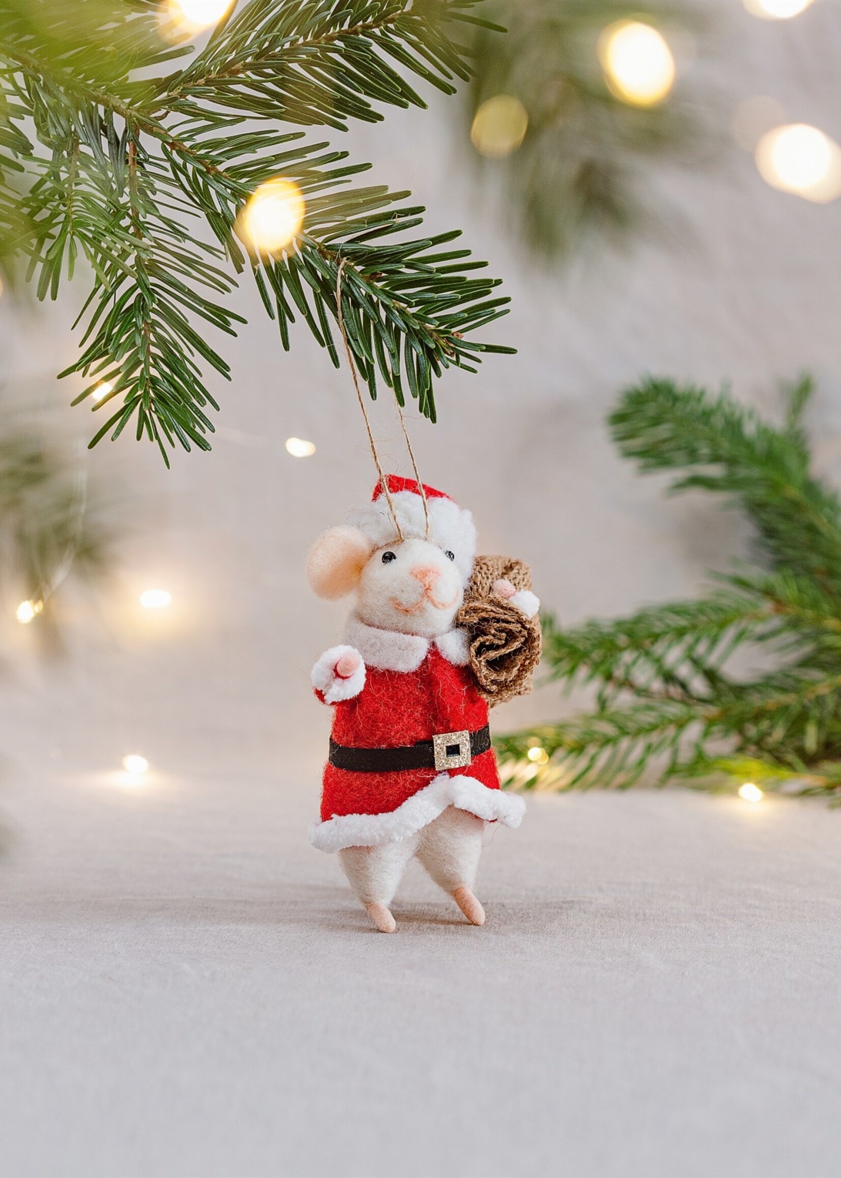 Sass & Belle KERSTBAL - Vilten Muis Kerstman