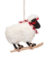 FELT HANGING DECORATION - Sheep on Skis