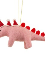 DÉCORATION SUSPENDUE EN FEUTRINE - Dinosaure avec Bonnet de Noël