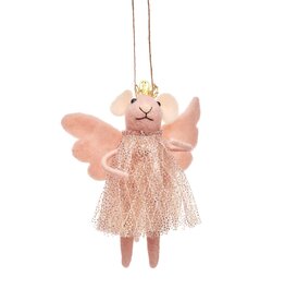Sass & Belle VILTEN HANGDECORATIE - Roze prinses feeënmuis