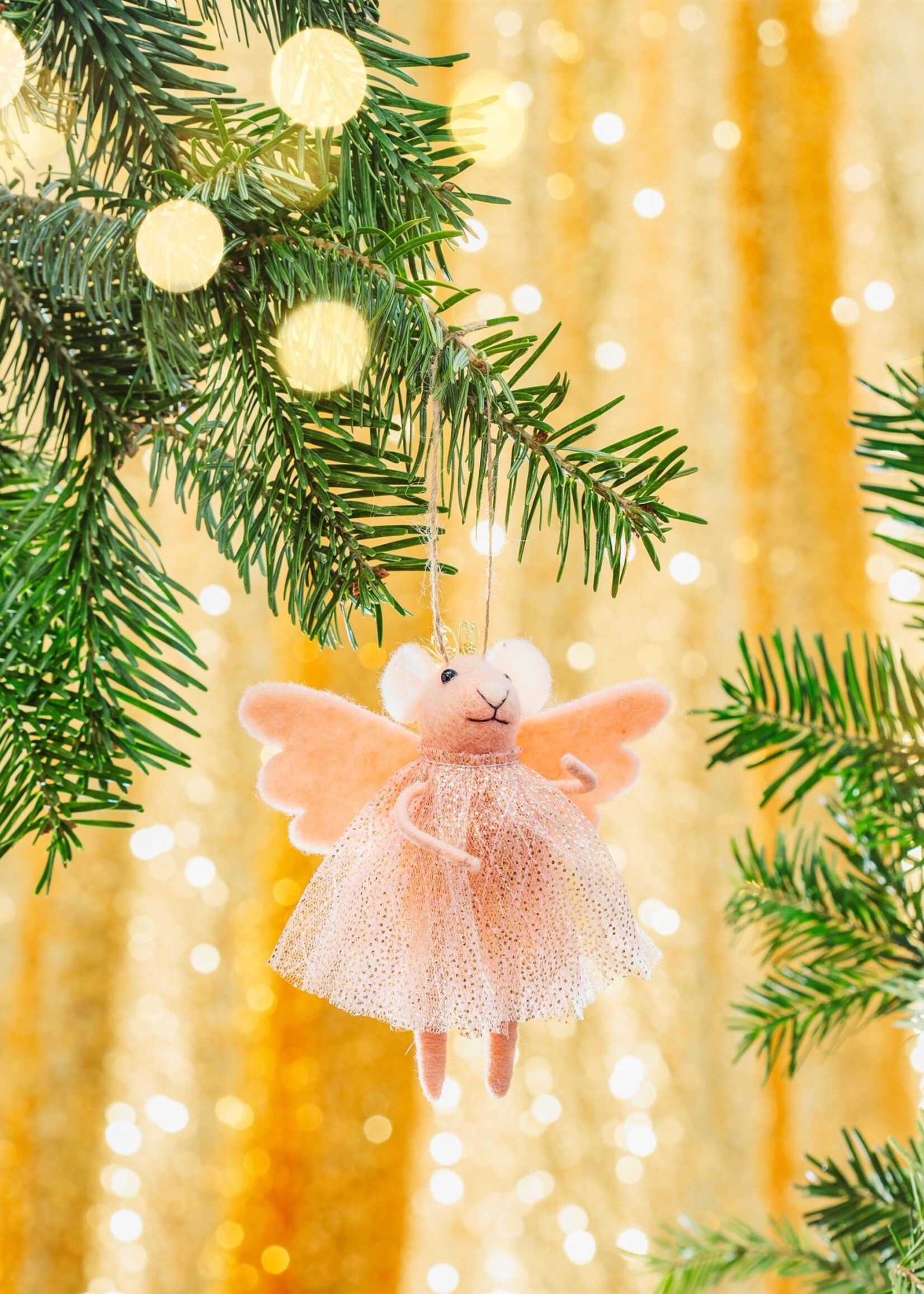 Sass & Belle VILTEN HANGDECORATIE - Roze prinses feeënmuis