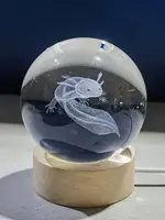 Animaux Spéciaux Lampe Sphère Cristal Axolotl