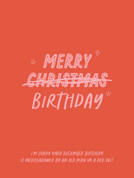 KAART BLANCHE  - Merry Christmas/Birthday