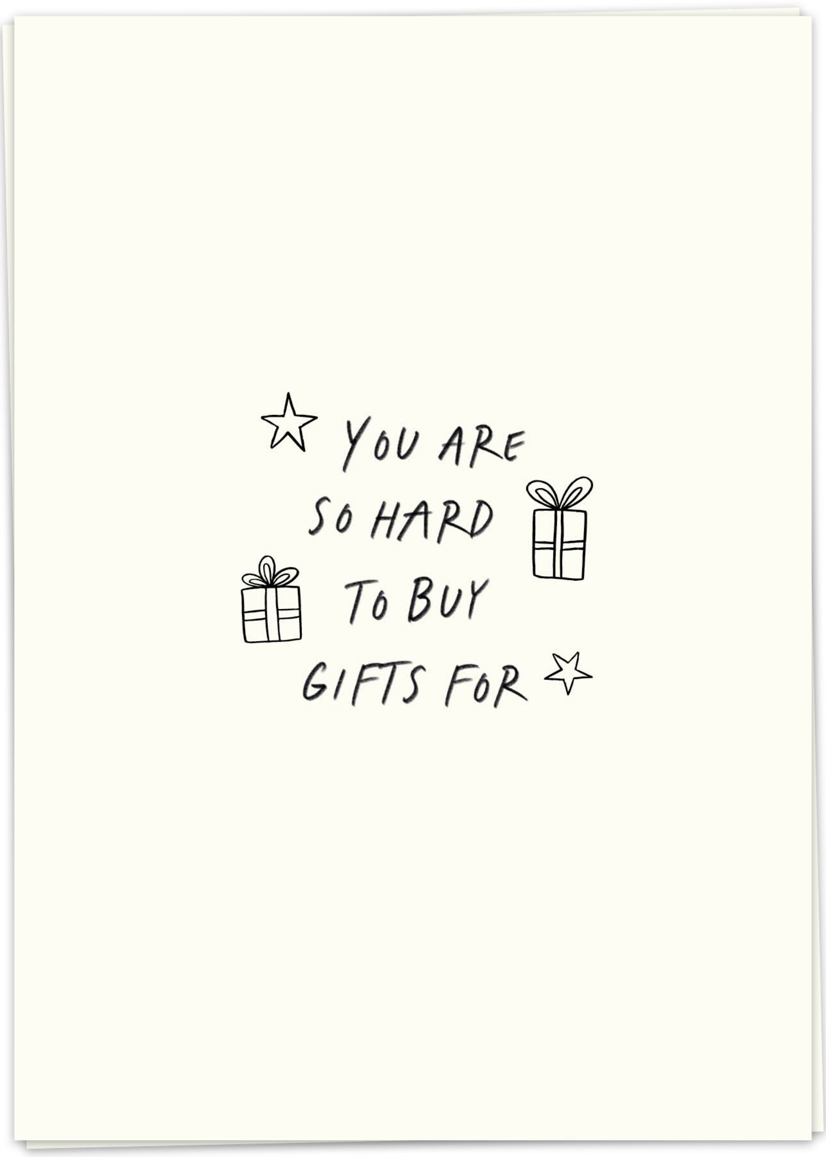 KAART BLANCHE  - you are so hard to buy gifts for