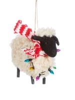 Boule de Noël en Feutre - Mouton avec Écharpe