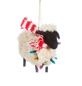 Sass & Belle KERSTBAL VILT - Schaap met sjaal