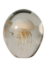 Animaux Spéciaux Three Dancing Cream Jellyfish in Glass (H16 x D13 cm)