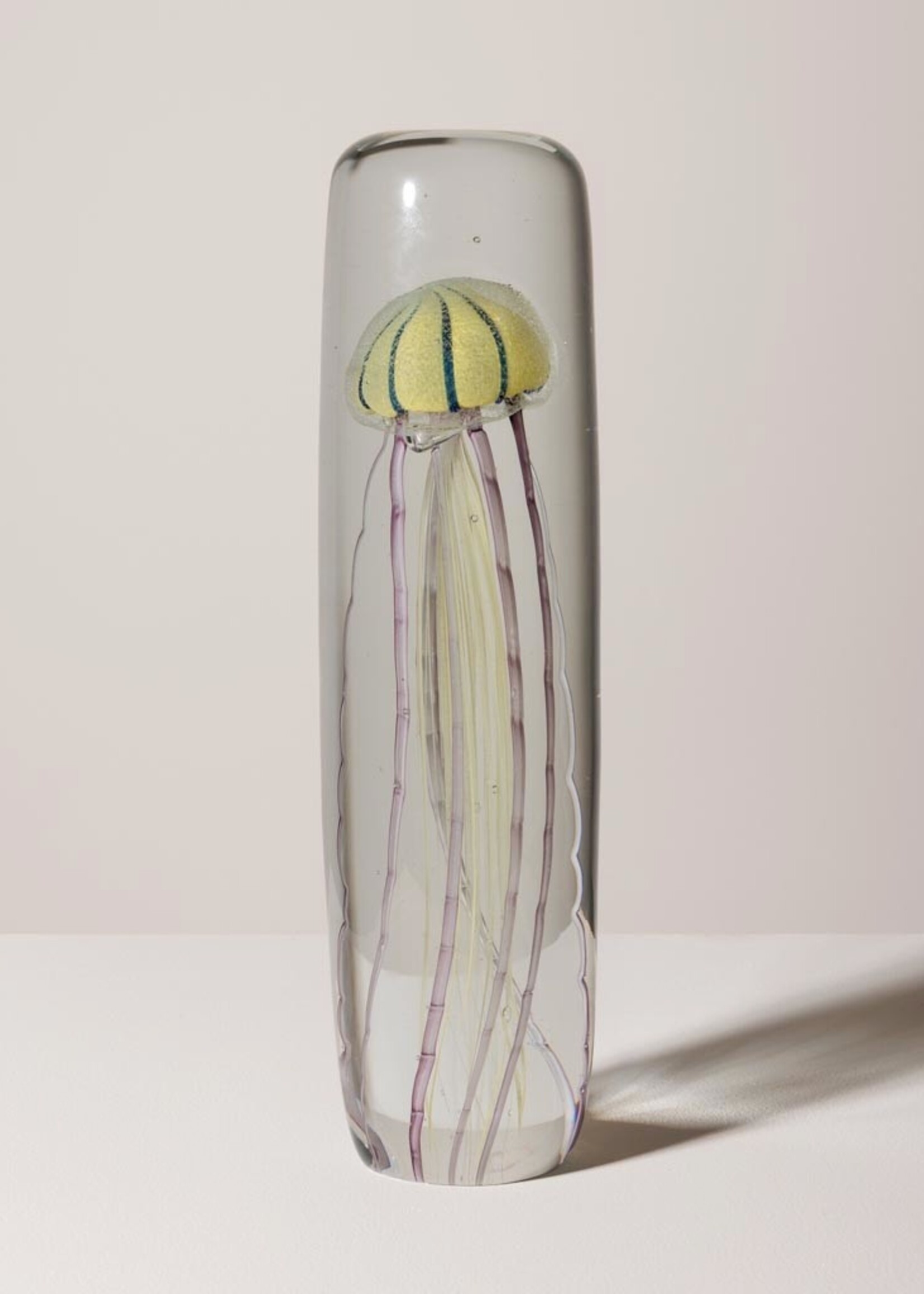 Animaux Spéciaux Paperweight | Tiger Jellyfish in Glass (H25.5 x D7 cm)