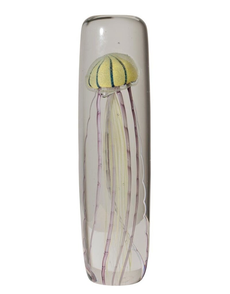 Animaux Spéciaux Paperweight | Tiger Jellyfish in Glass (H25.5 x D7 cm)