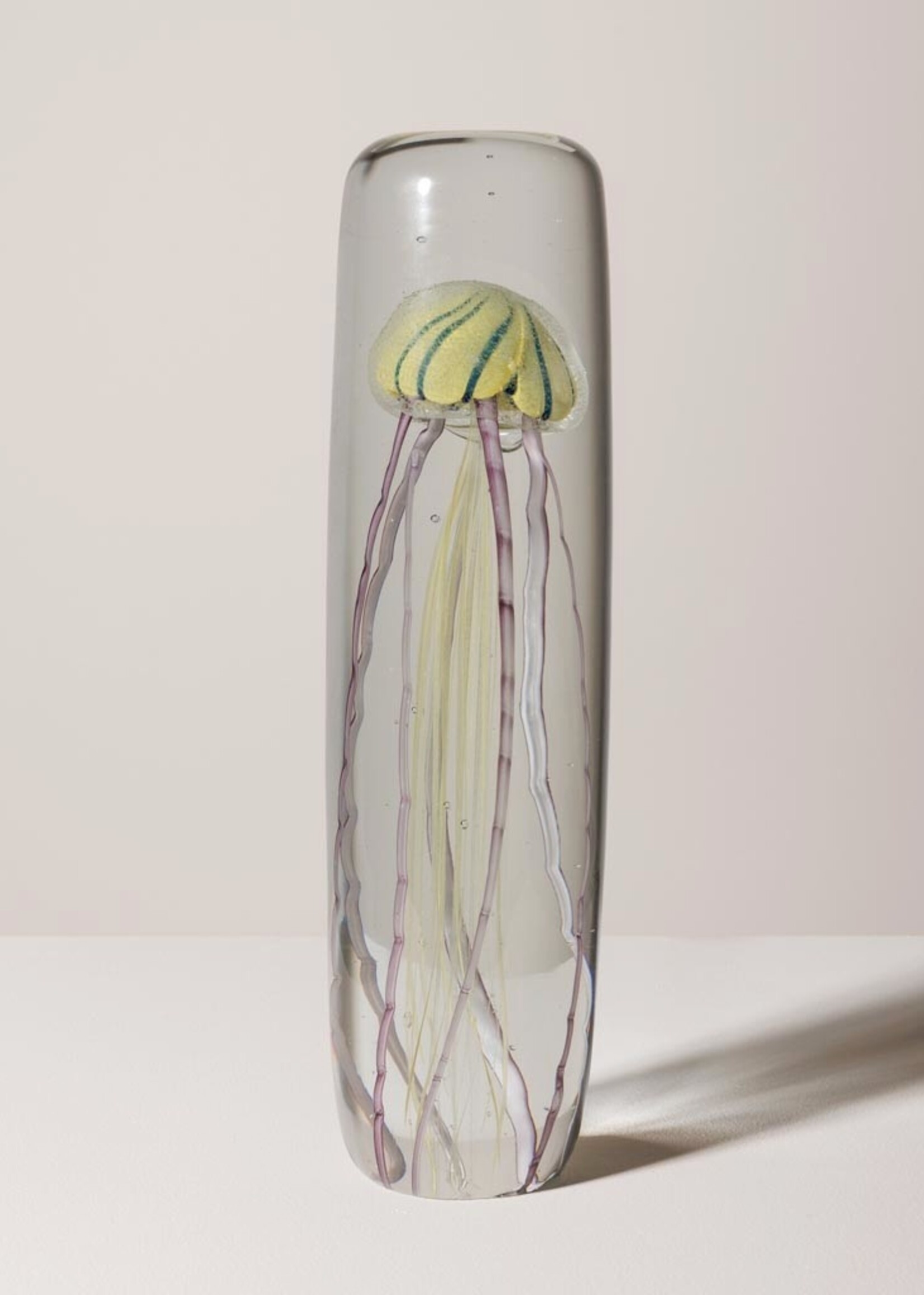 Animaux Spéciaux Paperweight | Tiger Jellyfish in Glass (H25.5 x D7 cm)