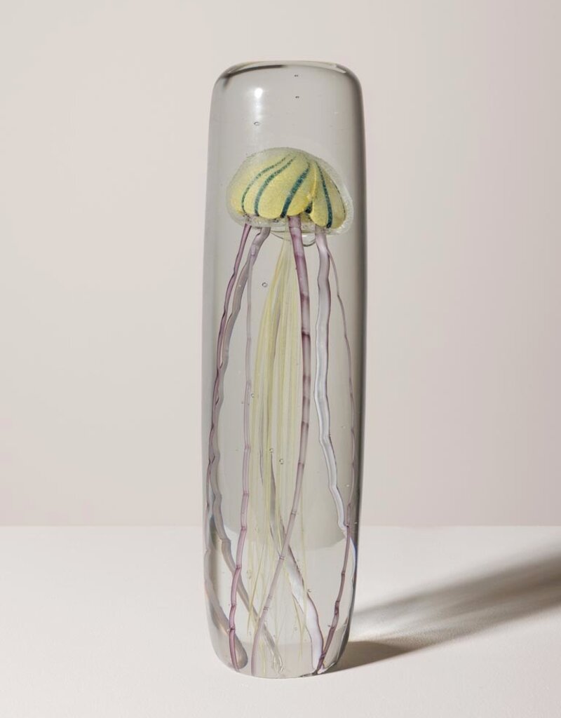 Animaux Spéciaux Paperweight | Tiger Jellyfish in Glass (H25.5 x D7 cm)