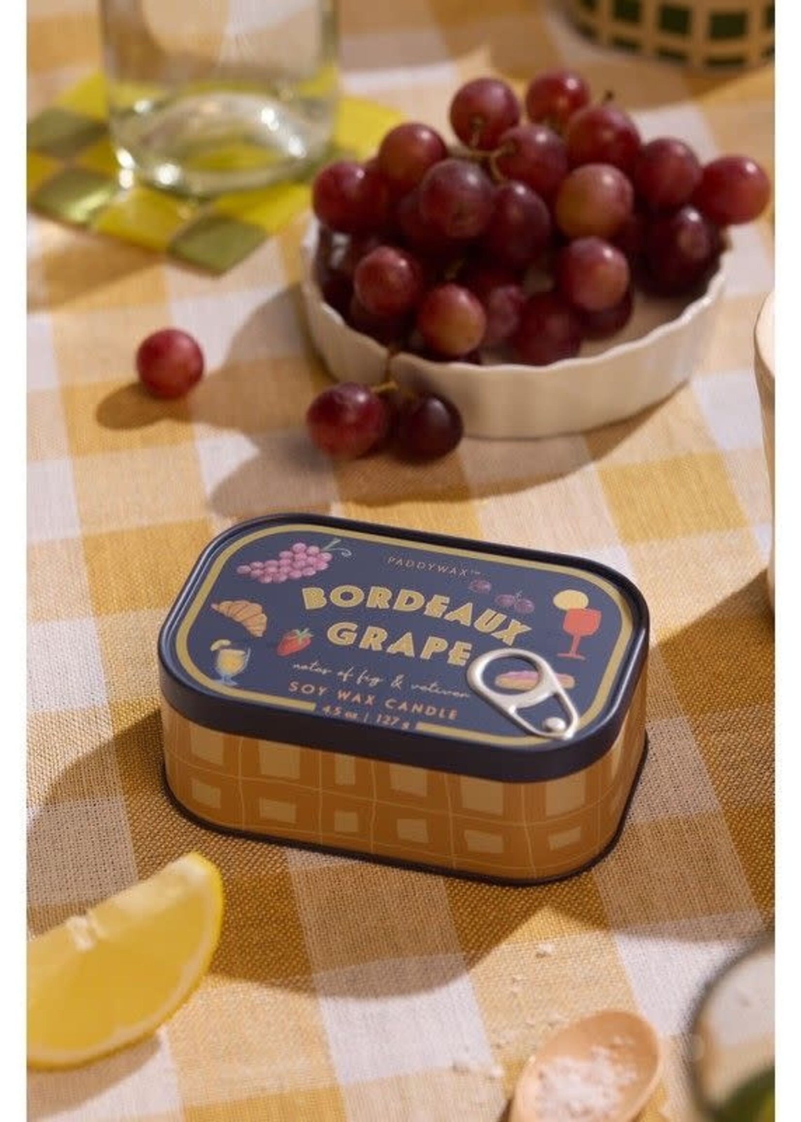 PADDYWAX Tin Candle - Bistro - Bordeaux Grape (Fig & Vetiver)