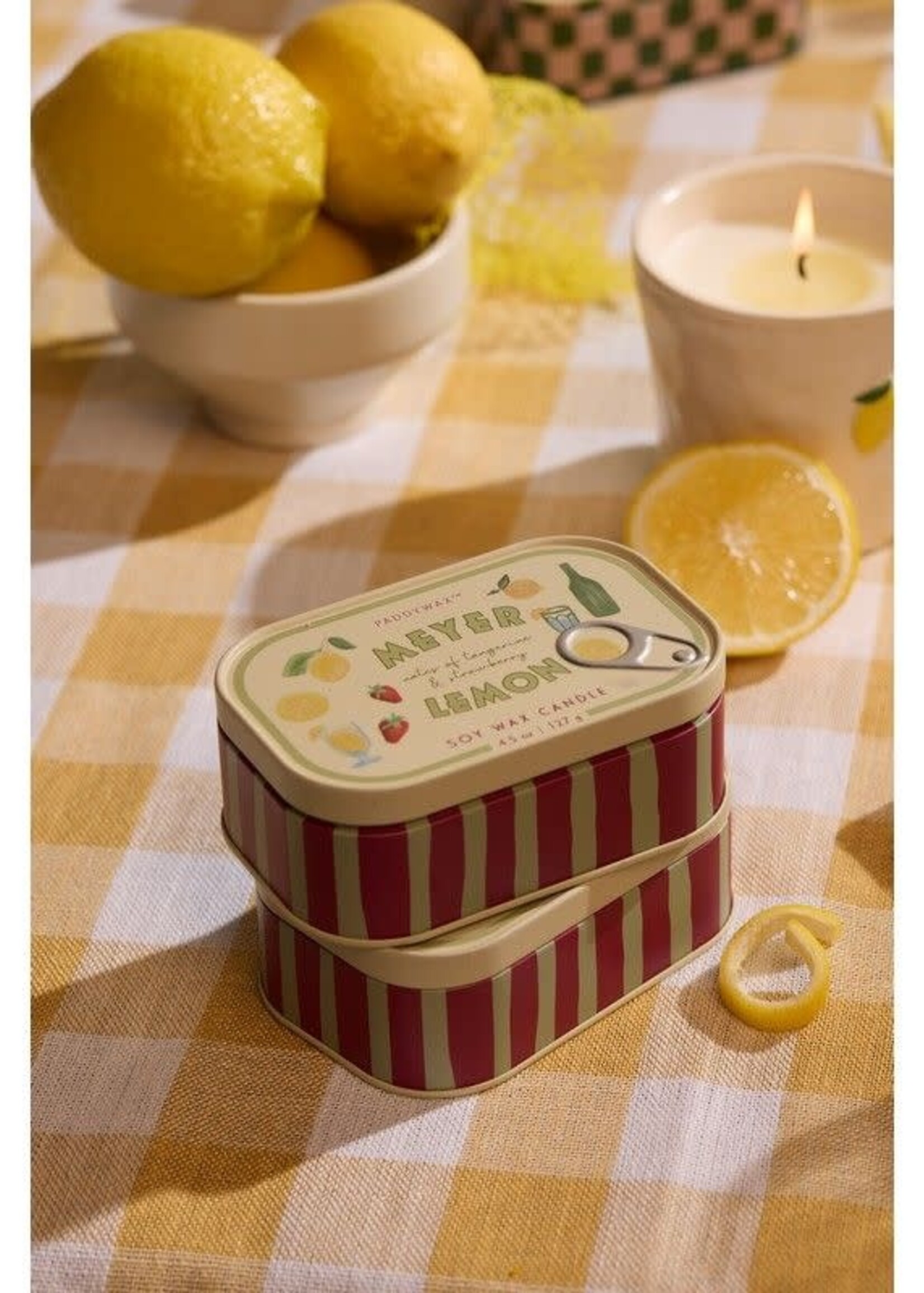 PADDYWAX Tin Candle - Bistro Meyer Lemon (Tangerine & Strawberry)