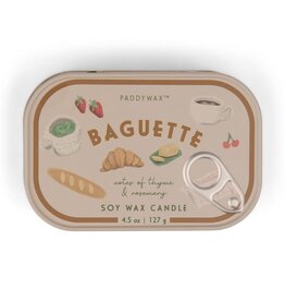 PADDYWAX Tin Candle - Bistro French Baguette (Thyme & Rosemary)