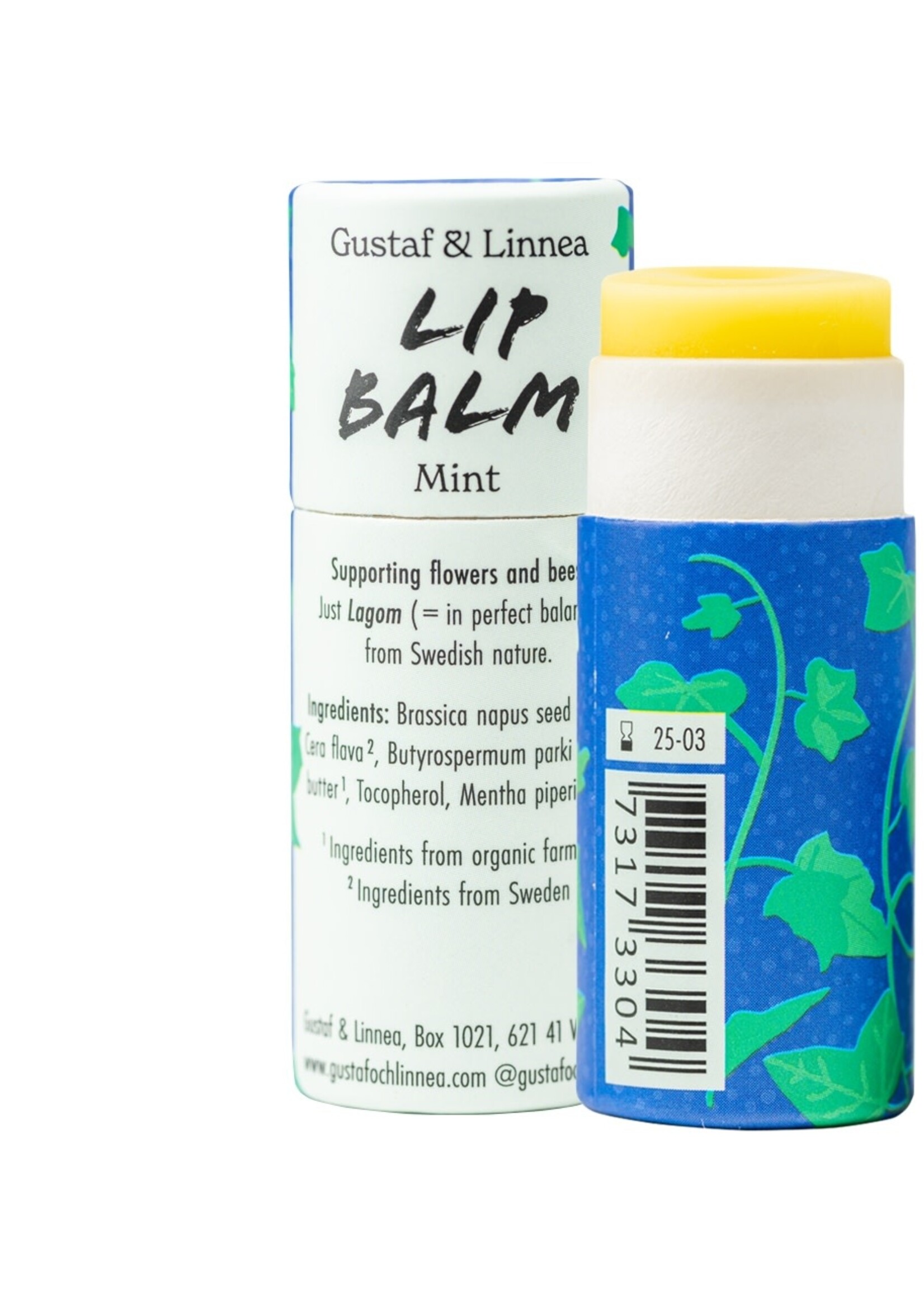 Gustaf och Linnea Lip balm - Mint - in paper package