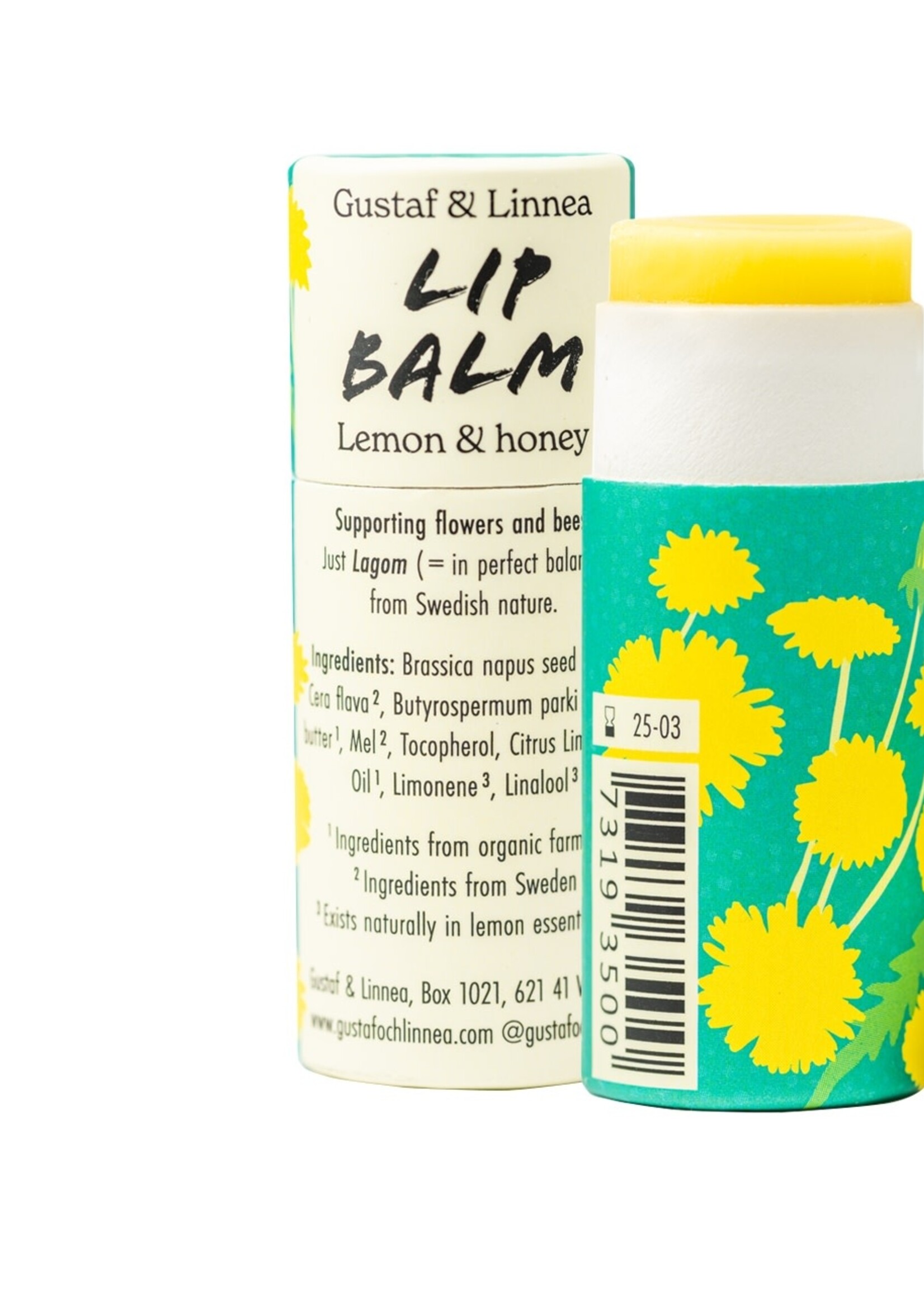 Gustaf och Linnea Lip balm - Lemon and honey - in paper package