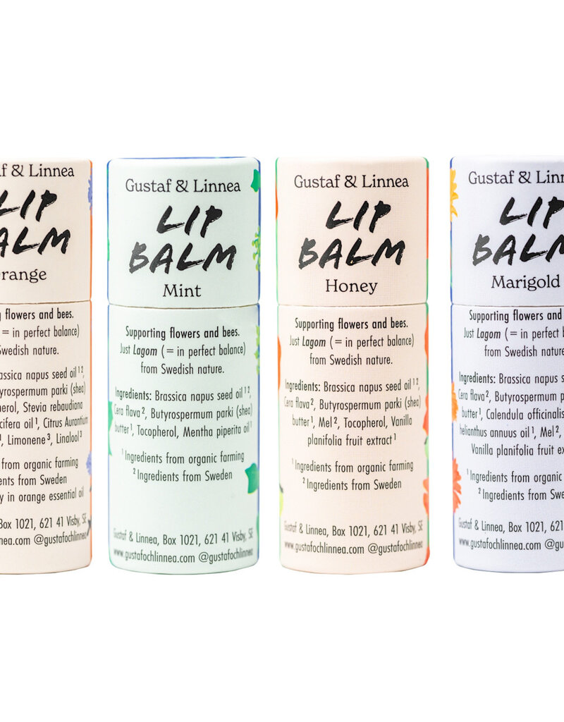 Gustaf och Linnea Lip balm - Lemon and honey - in paper package