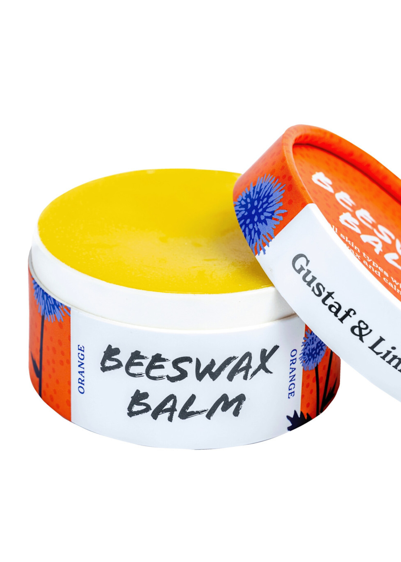 Gustaf och Linnea Beeswax balm with Orange in paper packaging