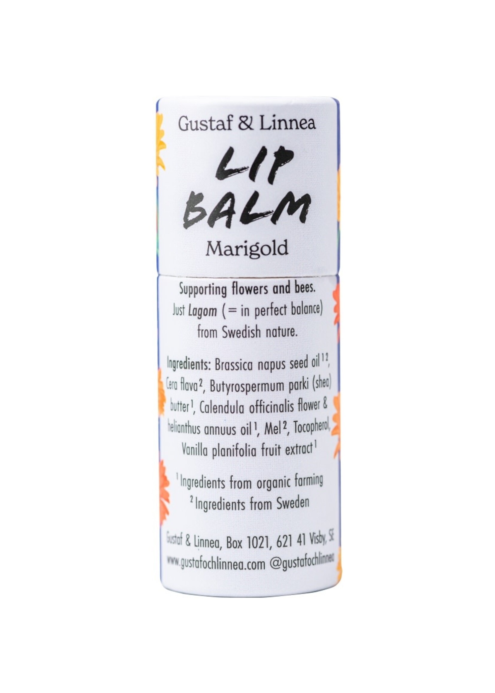 Gustaf och Linnea Lip balm - Marigold - in paper package
