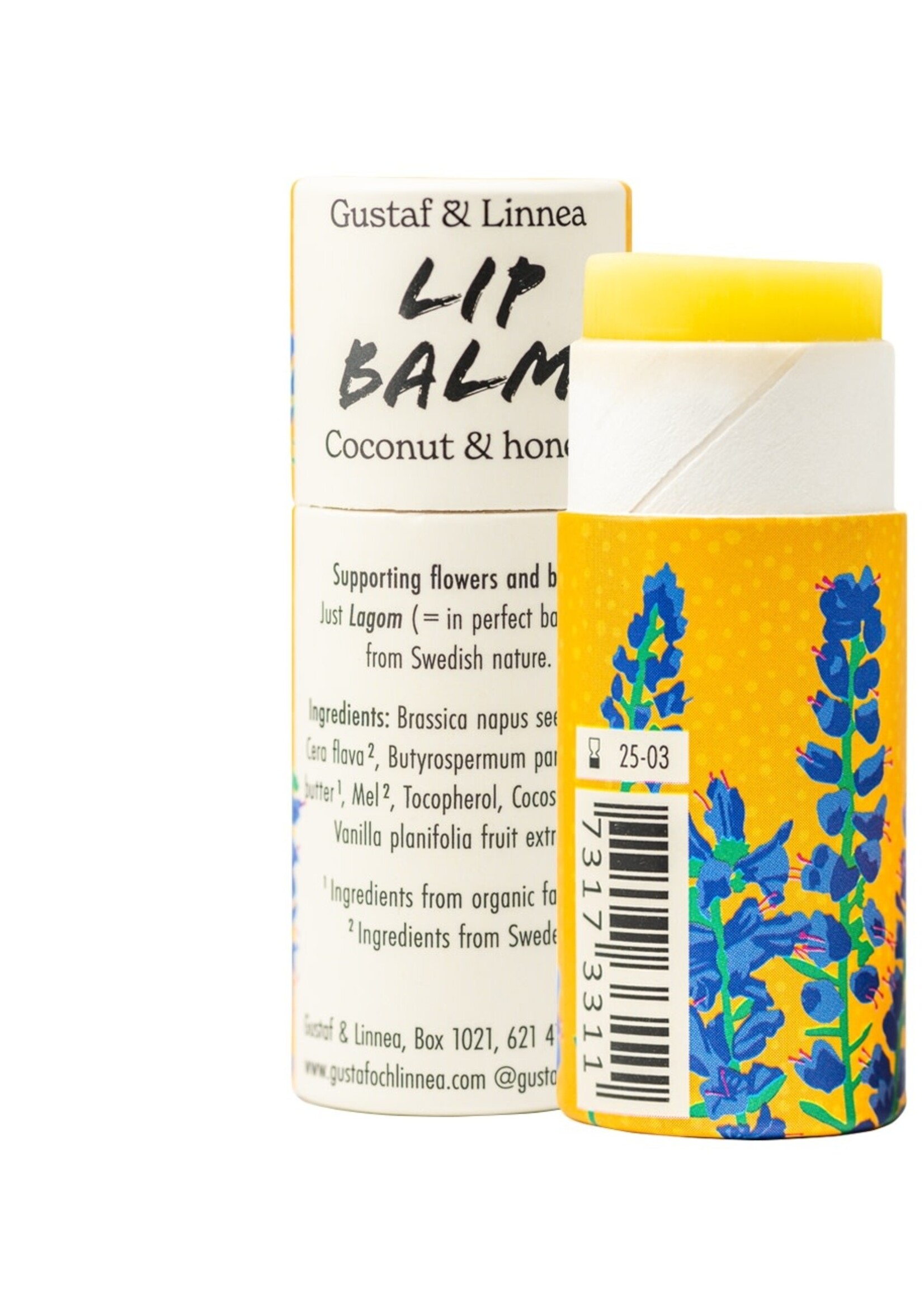 Gustaf och Linnea Lip balm - Coconut and honey - in paper package