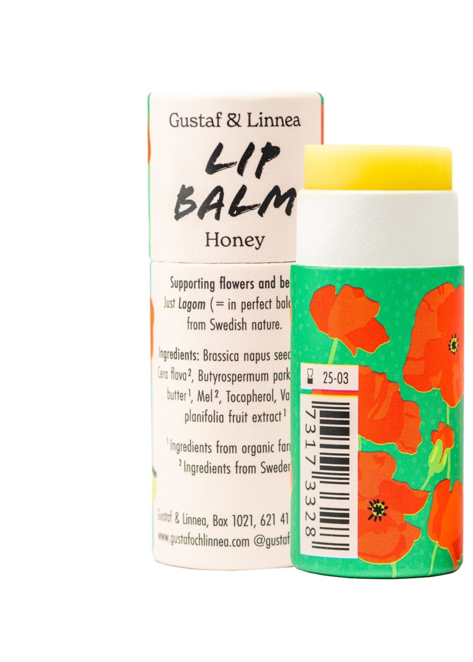 Gustaf och Linnea Lip balm - Honey - in paper package