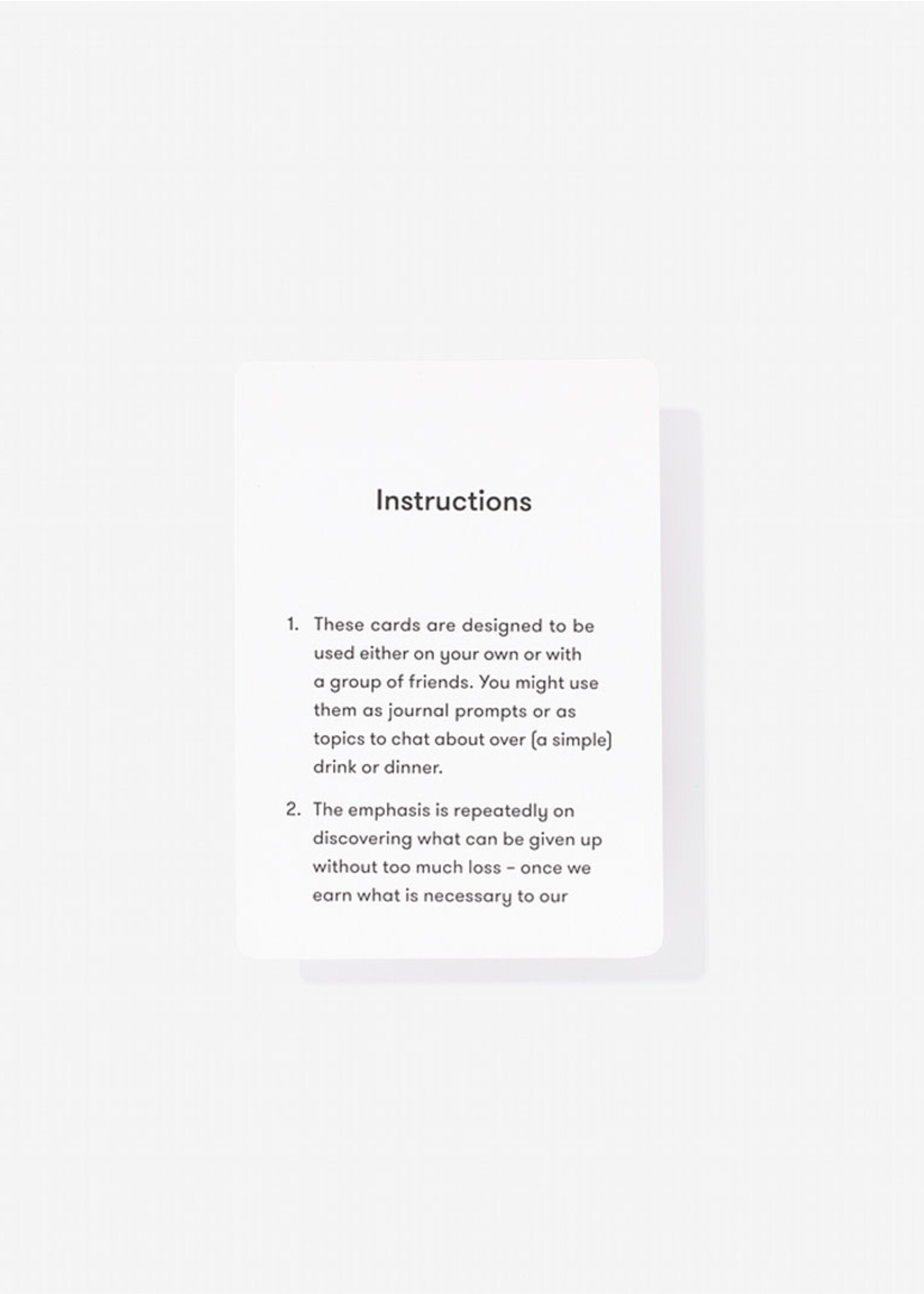 THE SCHOOL OF LIFE - Simplicity cards