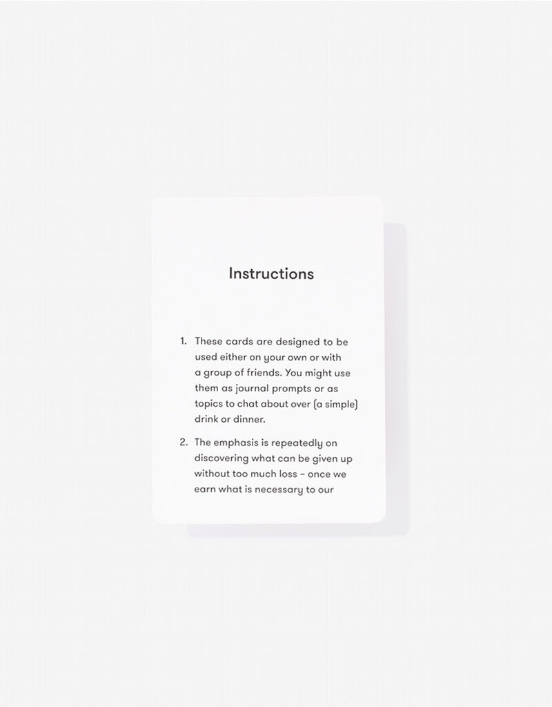 THE SCHOOL OF LIFE - Simplicity cards