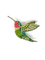 BROOCH - Beaded Hummingbird