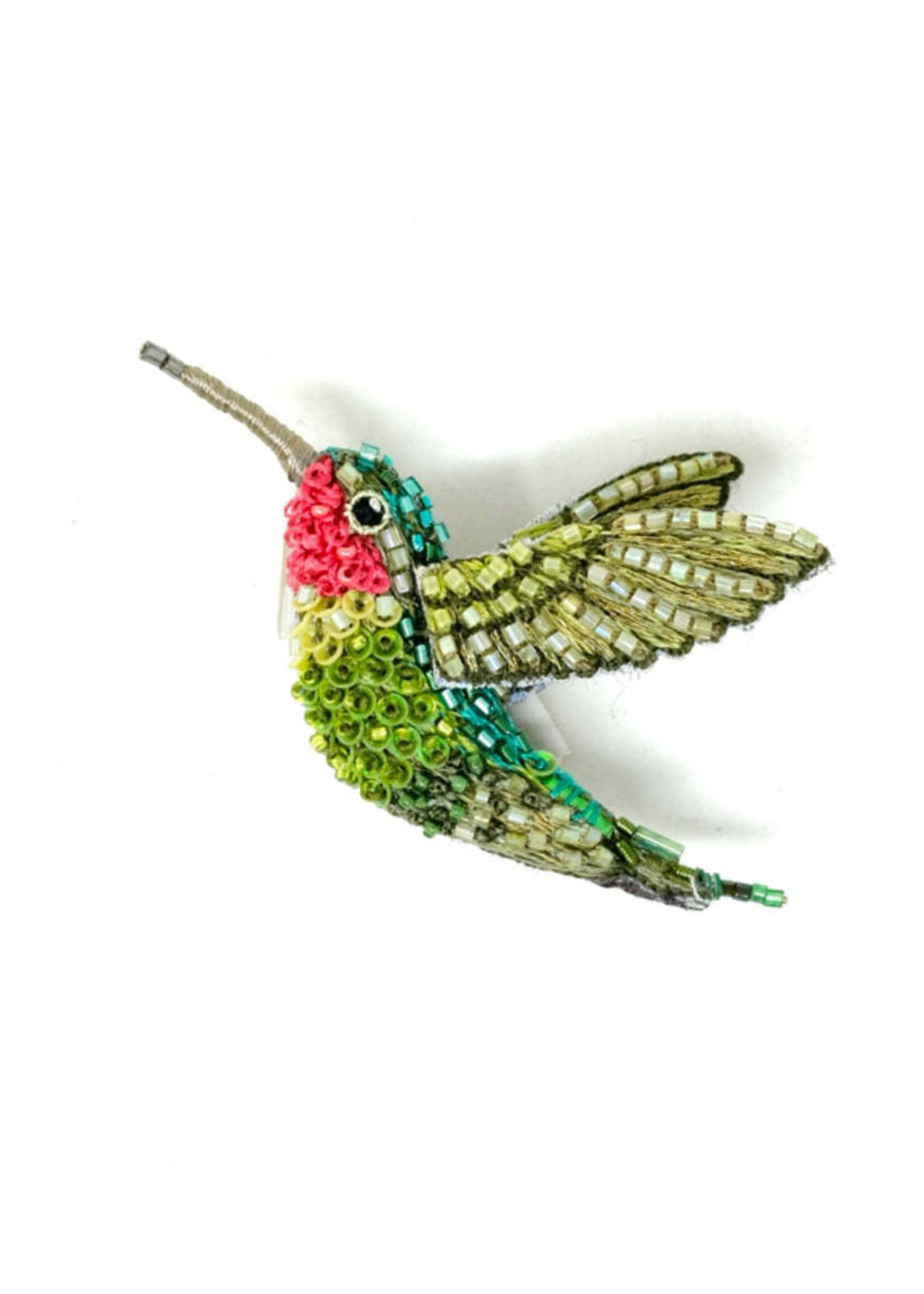 Trovelore Handmade Beaded Hummingbird Brooch