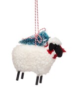 BOULE DE NOËL EN FEUTRE – Mouton avec Sapin