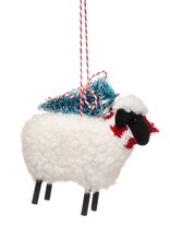 Sass & Belle BOULE DE NOËL EN FEUTRE – Mouton charmant avec petit sapin