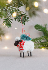 Sass & Belle BOULE DE NOËL EN FEUTRE – Mouton charmant avec petit sapin